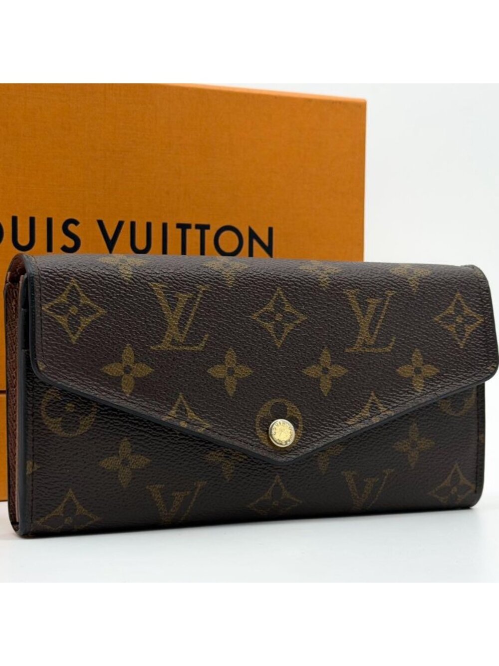 Louis Vuitton Portefeuille Sarah Monogram Wallet Bifold Brown